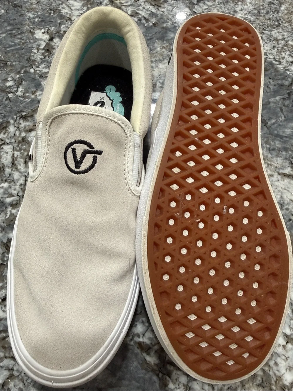 Vans  Slip-On Sneakers in Light  with Black Logo